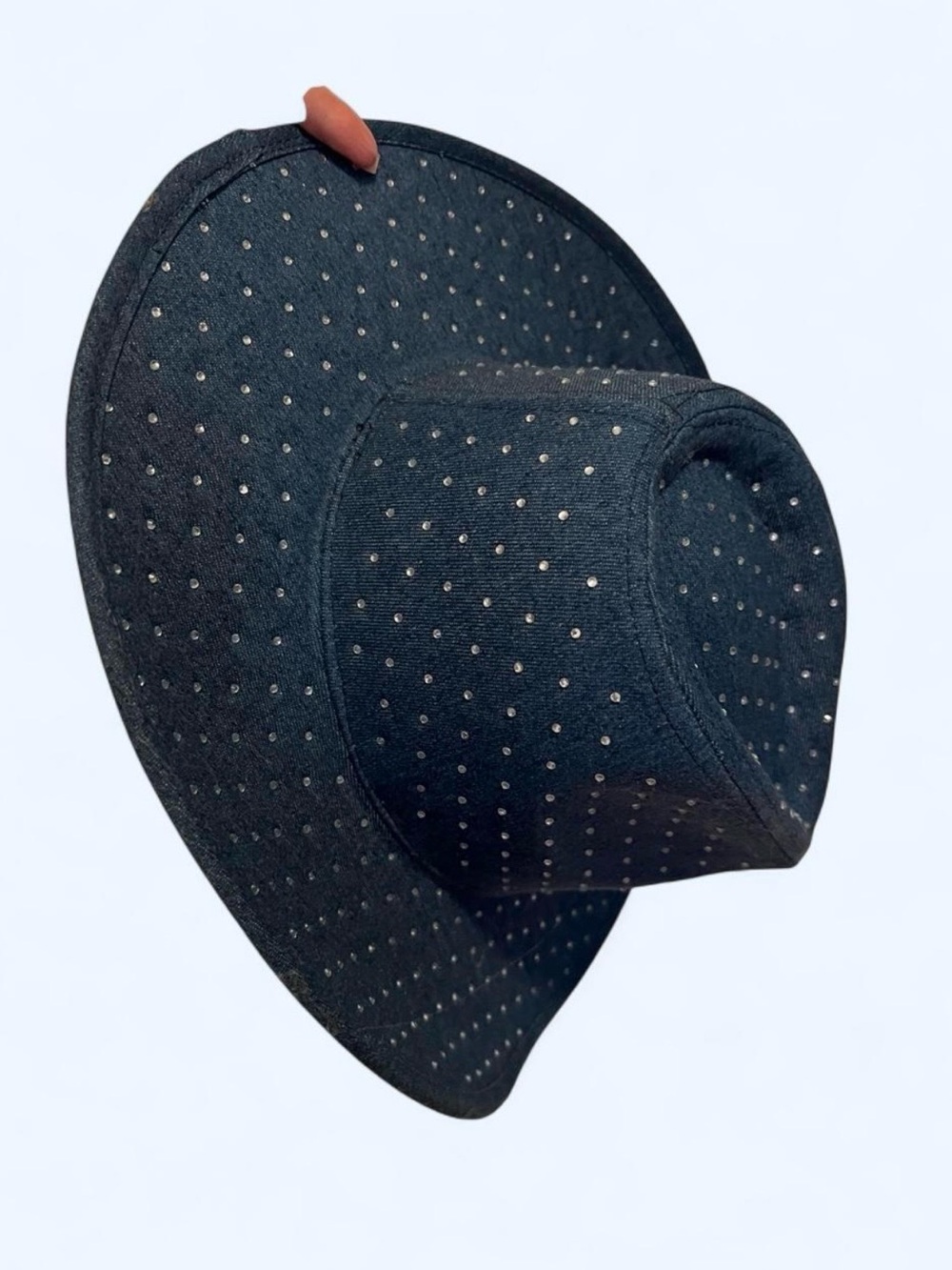 denim bedazzled hat